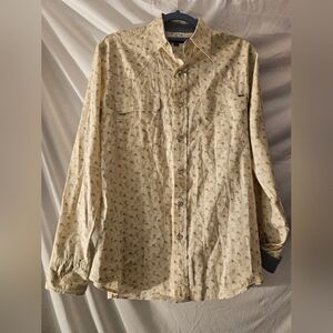 Tin Haul Long Sleeve Pearl Snap Western Button‎ Front Shirt Men's SMALL